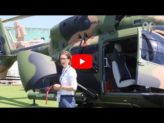 EUROSATORY 2022 | Airbus H145M helicopter with SPIKE ER and full weapons suite presentation