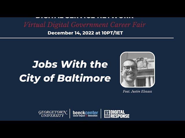 Digital Service Jobs With the City of Baltimore