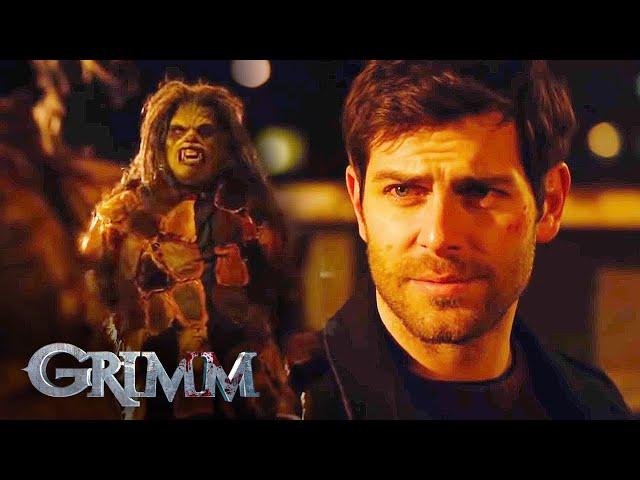 Nick Gets Attacked By Bloodthirsty Wolf Wesens | Grimm