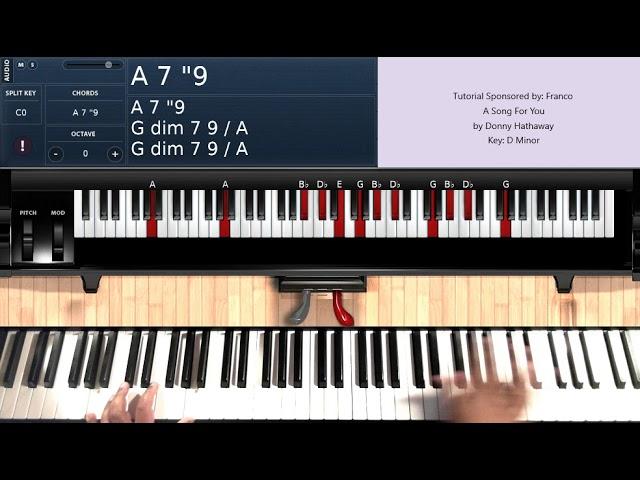 A Song For You (by Donny Hathaway) - Piano Tutorial