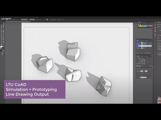 Stereotomic Line Drawing / Rendered Output - tutorial005d