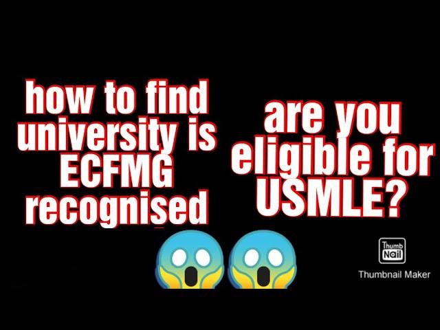 How to find, university is ECFMG recognised or not??