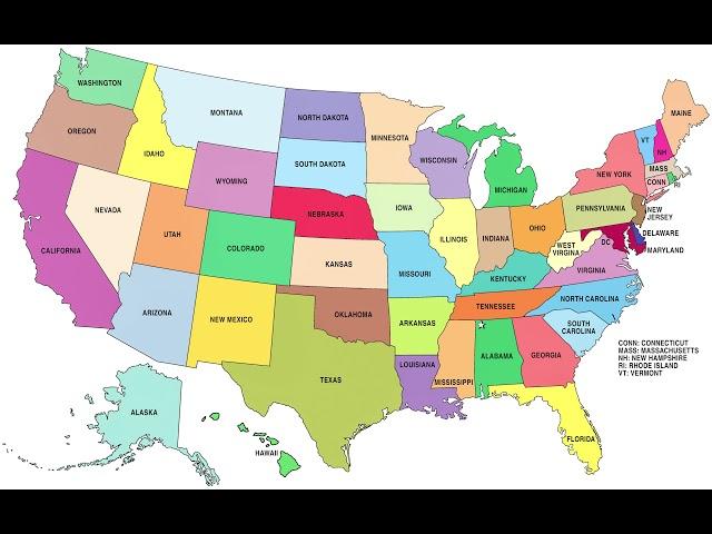 map of USA