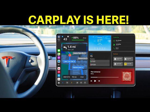 HUGE Tesla Update - CarPlay is HERE! | Tesla Model 3 + Model Y