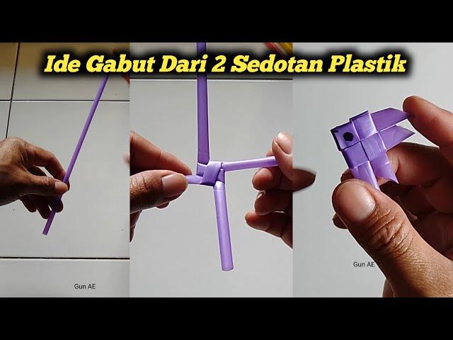 cara membuat ikan mainan dari sedotan plastik