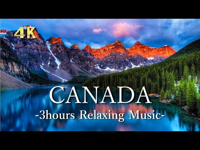 4K [Calming Piano Music] The Best 4K Canada for Relaxation, Sleeping | Beautiful Nature video