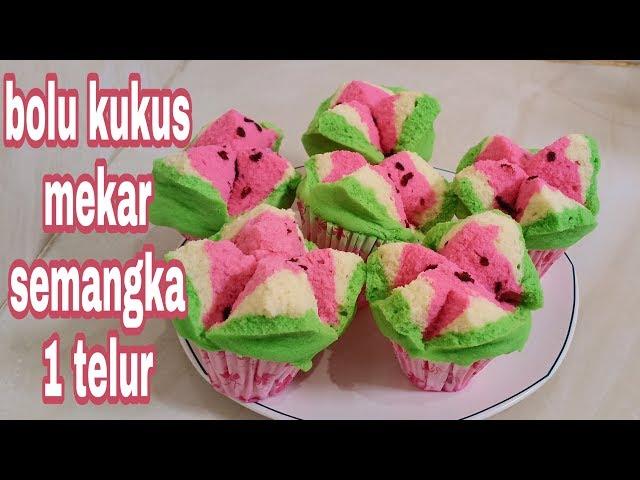 RESEP BOLU KUKUS MEKAR SEMANGKA | BOLU KUKUS MEKAR TANPA SODA |BOLU KUKUS SATU TELUR