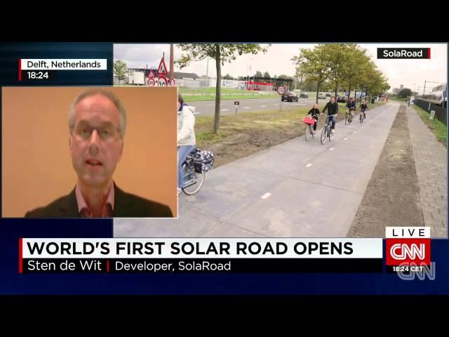 Solar bike path opens in the Netherlands