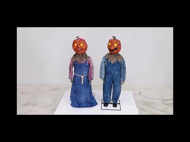 NEW FOR 2021 Home Depot Interactive Pumpkin Twins Animatronic Halloween Prop (Canada exclusive set)