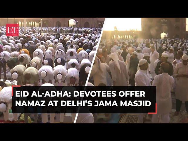 Eid al-Adha 2024: Devotees offer namaz at Delhi’s Jama Masjid on the occasion of festival