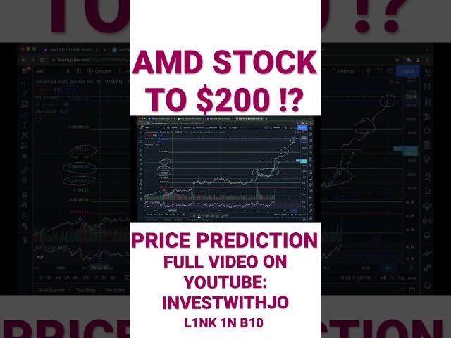 #AMD Stock Price Prediction!! Full video on Youtube: investwithjo #amdstock #stockmarket #daytrading