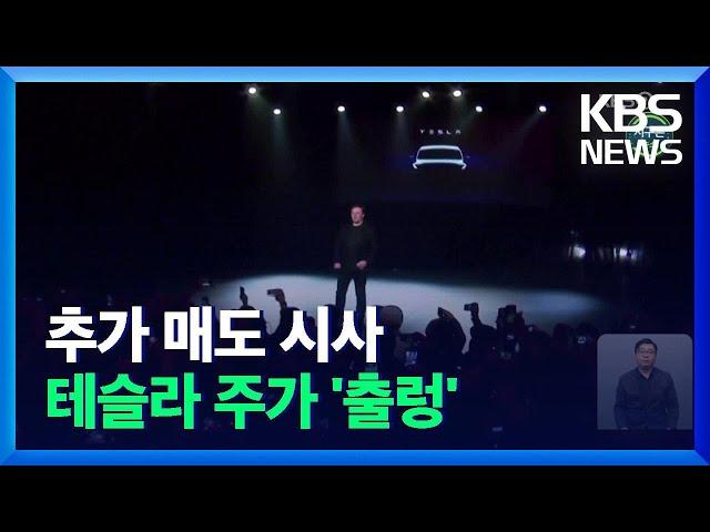 [글로벌K] 일론 머스크, 추가 매도 시사에 테슬라 시총 1조 달러 ‘턱걸이’ / KBS  2021.11.16.