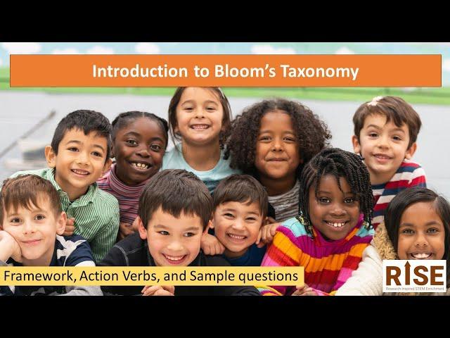 Introduction to Blooms Taxonomy