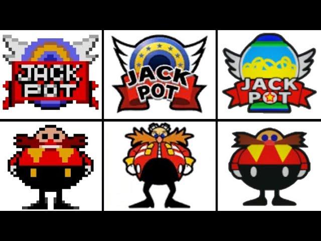 Getting every Jackpot & Failure from Slot-Machines in Sonic Games