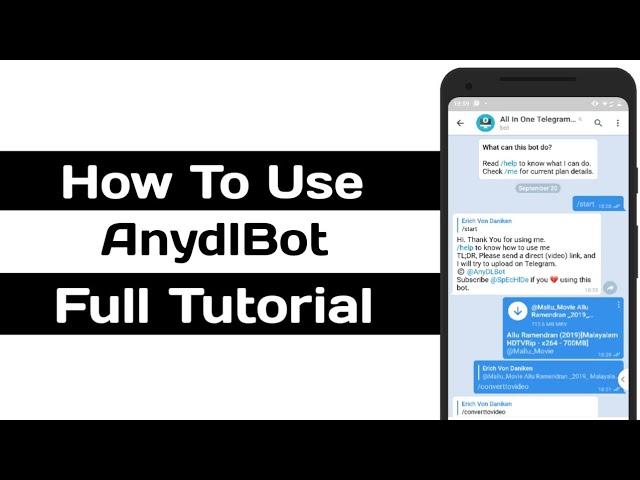 How To Use Telegram AnyDLBot | Full Tutorial