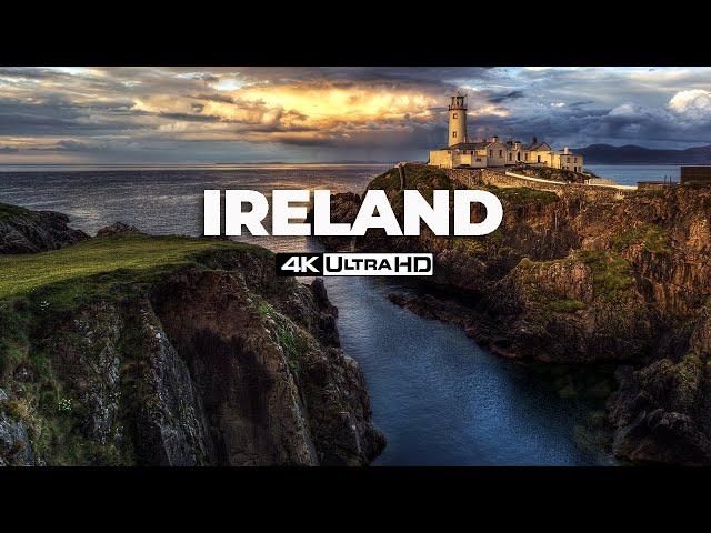 FLYING OVER IRELAND 4K Ambient Drone Film + Music for beautiful relaxation.