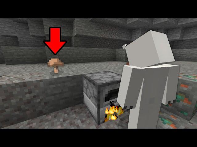 Hide in a cave and steal items [Minecraft]