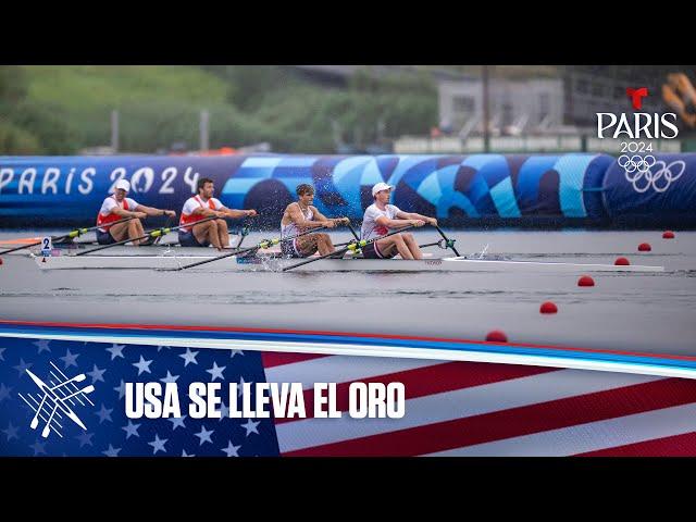 USA gana el oro en Remo cuatro sin timonel Masculino | Juegos Olímpicos París 2024