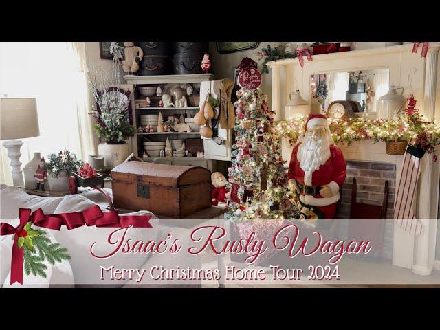 MERRY CHRISTMAS HOME TOUR 2024 ~ COUNTRY COTTAGE PRIMITIVE ANTIQUES VINTAGE HOUSE DECOR IDEAS