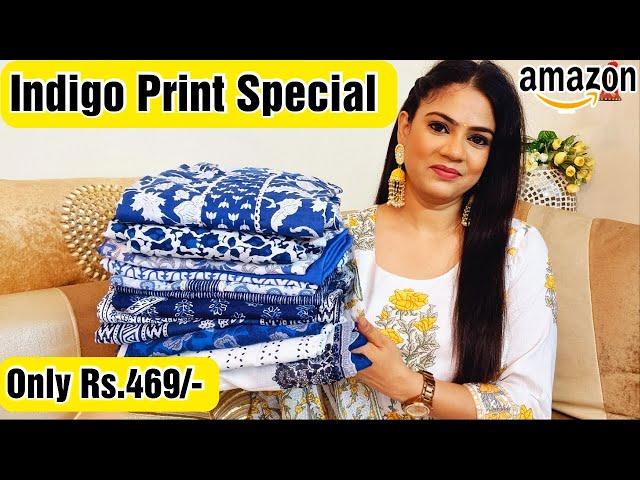 Amazon Latest Kurta Set Haul Starting Rs 469 Indigo Print Special Haul | Rajni Style Tips