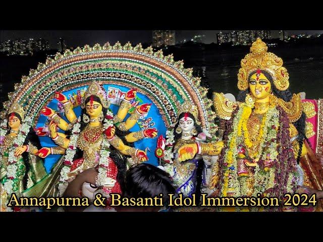 Annapurna & Basanti Idol Immersion 2024 | Babughat Kolkata | Annapurna & Basanti Puja Visarjan 2024