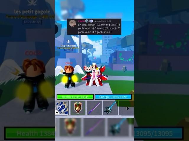 Je note vos combo  || Blox fruit ||