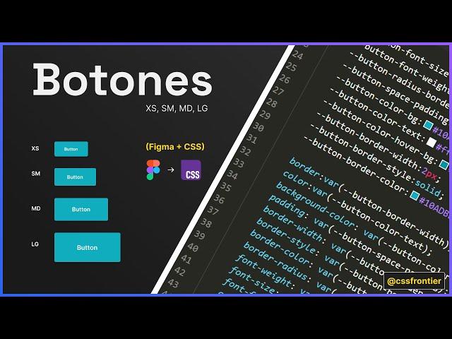  De Figma a Código: Botones 100% Responsive (XS, S, MD, LG) con HTML y (Variables) CSS