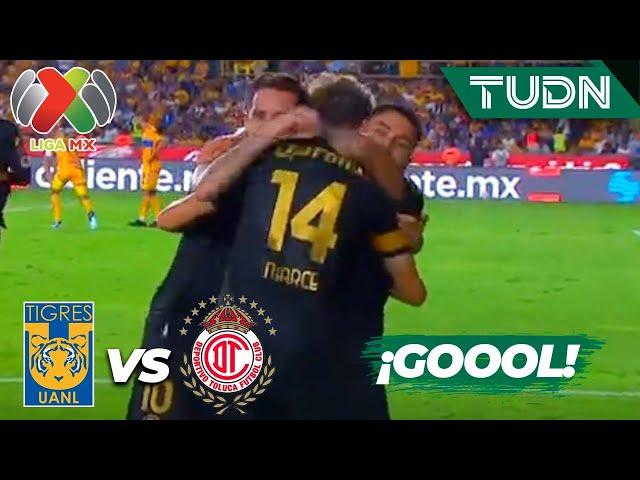 ¡GOL DE DIABLOS! Marcel Ruiz aprovecha rebote | Tigres 0-1 Toluca | AP2023-J11 | Liga Mx | TUDN