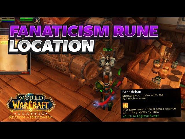 FANATICISM (Paladin rune) guide - WoW Season of Discovery Phase 3