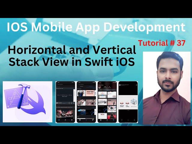 Tutorial 37: Horizontal and Vertical Stack View in Swift iOS | UIStackView | stackview swift