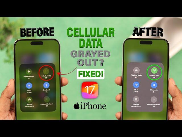 iOS 17: Fix Cellular Data Grayed Out on iPhone 15's!