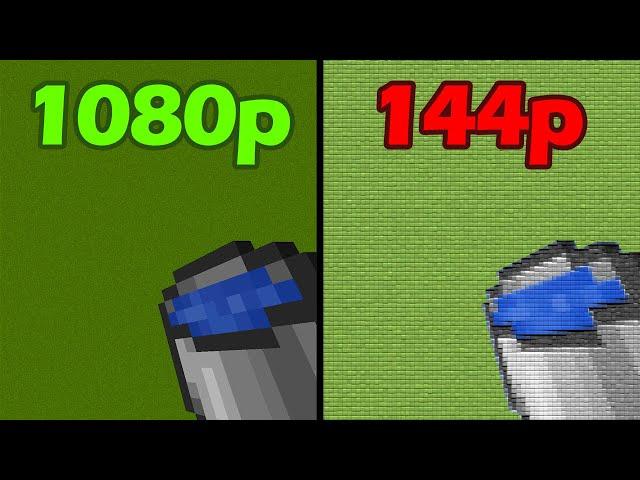 water bucket MLG in different quality 144p, 240p, 360p, 480p, 720p, 4k