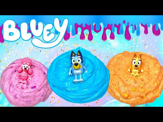 Mixing Bluey Bingo and Coco Slime! DIY Bluey Crafts