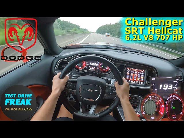 2015 Dodge Challenger SRT 6.2 Hellcat Red Key 707 HP TOP SPEED AUTOBAHN DRIVE POV