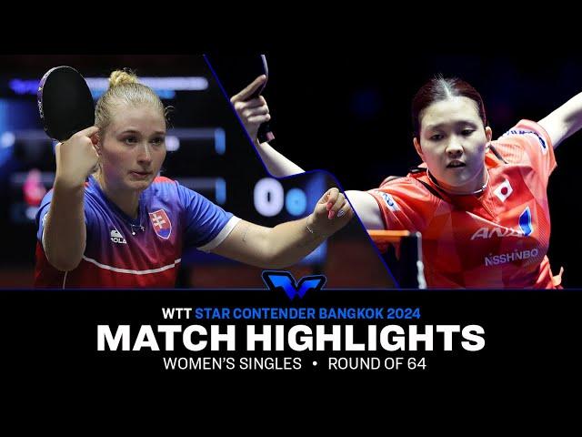 Honoka Hashimoto vs Tatiana Kukulkova | WS R64 | WTT Star Contender Bangkok 2024