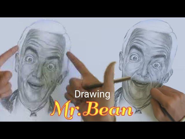 How To Draw Mr Bean | Easy Drawing Mr. Bean | Pencil Sketch Of MrBean Face | Urdha Arts