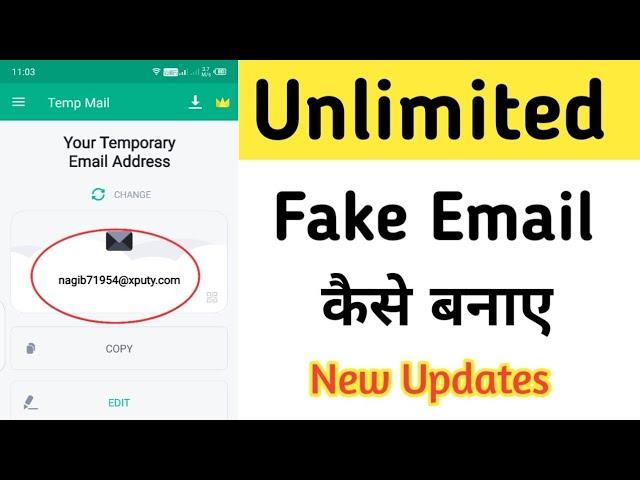How to Create Unlimited fake Email Account | Fake Gmail Account kaise banaye | Temp Mail New Update