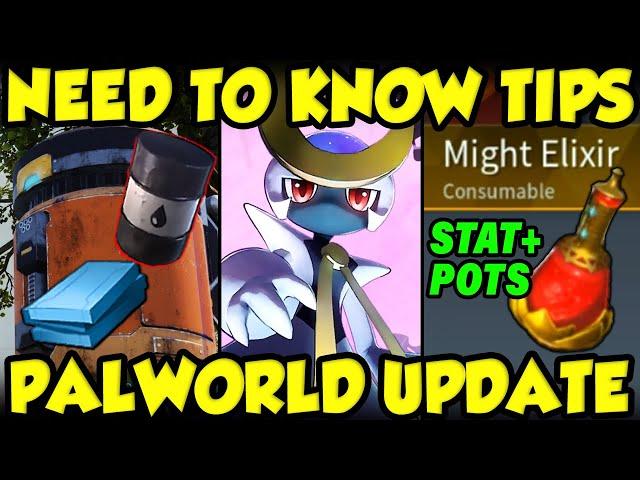 EVERYTHING NEED TO KNOW IN THE PALWORLD UPDATE! Best Palworld Tips and Tricks!【Sakurajima Update】