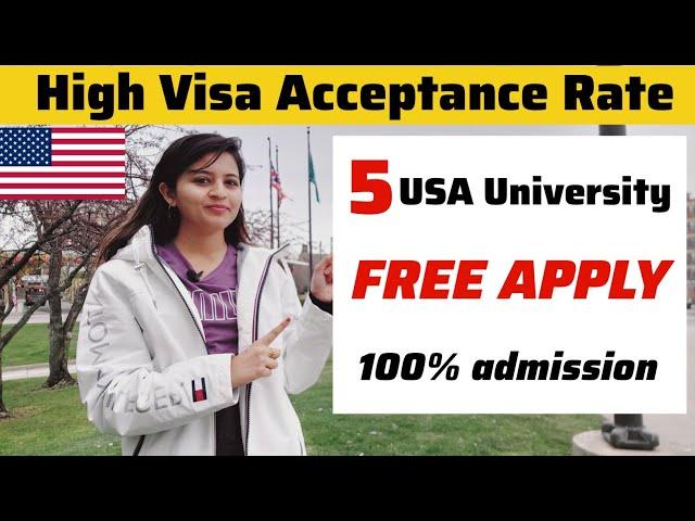 Affordable Universities in the USA  | No Application Fees and High Acceptance Rates | FREE APPLY