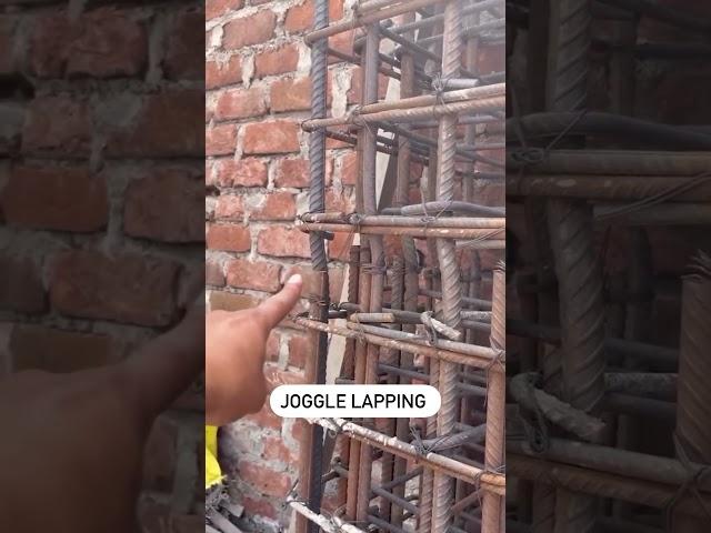 Joggle lapping use to overlap steelbar #civilengineering #civilengineer #concrete #buildings