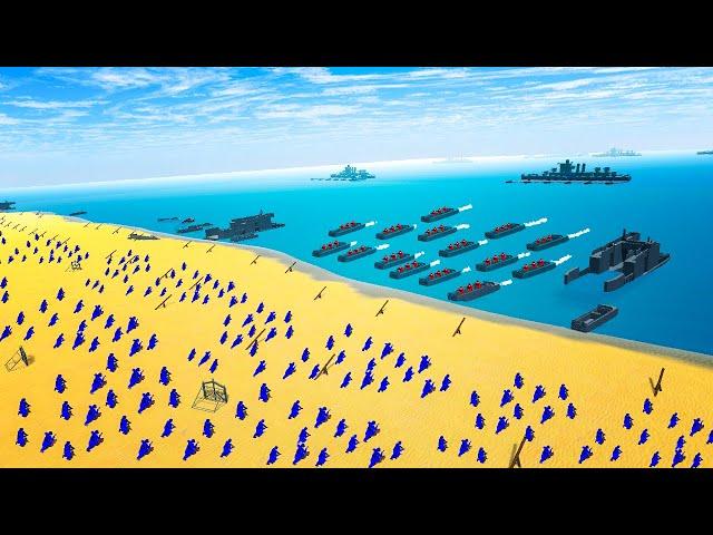 Massive D-DAY BATTLE! WW2 Utah Beach Invasion in Ravenfield!