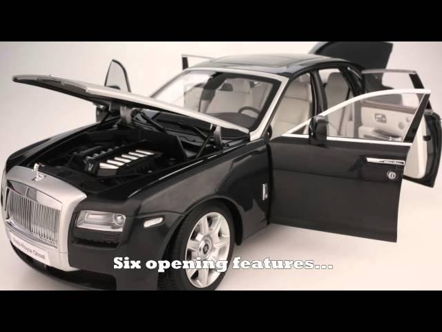 Kyosho 1/18th scale diecast Rolls Royce Ghost model car in Tungsten