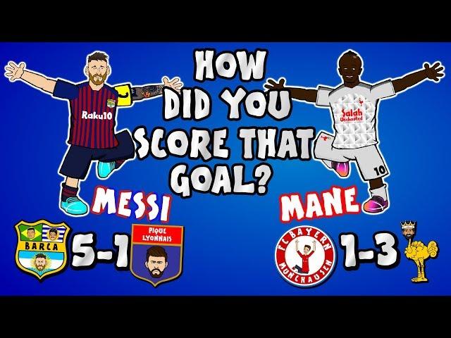 MESSI & MANE vs Lyon + Bayern! (Barca & Liverpool Champions League 2019 Parody Goals Highlights)