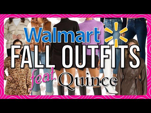 Walmart FALL Outfits Featuring Quince JEANS!!! #walmarttryon #walmartfashion