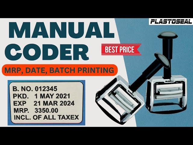 Manual Date, MRP, Exp Date, Batch coding machine / Easy MRP, MFG printing on pouches #manualcoder