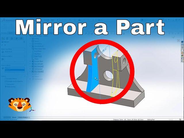 SOLIDWORKS How to Mirror a Part