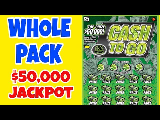 $5X60 CASH TO GO MD LOTTERY SCRATCH OFF TICKETS FULL PACK #scratchers