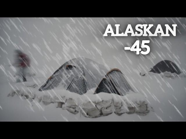 EXTREME -45° Solo Winter Camping 4 Days | Snowstorm, Hot Tent Camping In A Blizzard | ASMR