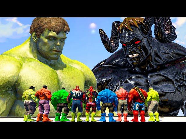 Black Hulk Lucifer Beats Hulk Banner vs Team Hulk - What If