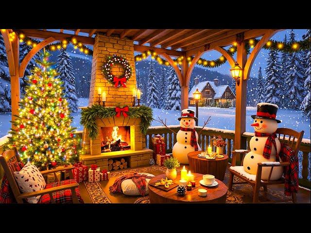 Beautiful Instrumental Christmas Music FireplaceChristmas Background Music  Christmas Ambience